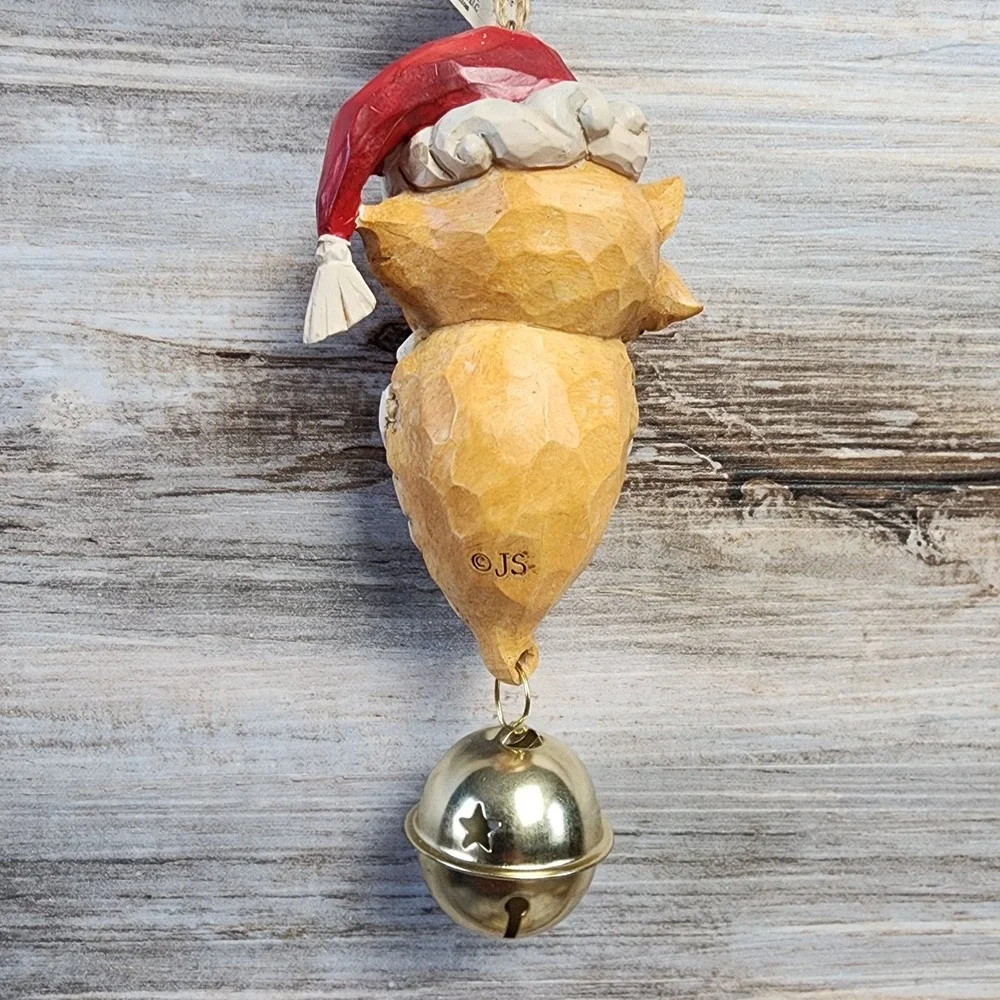 Jim Shore Heartwood Creek Cat Dangling Bell Ornament 4041126 Enesco Christmas